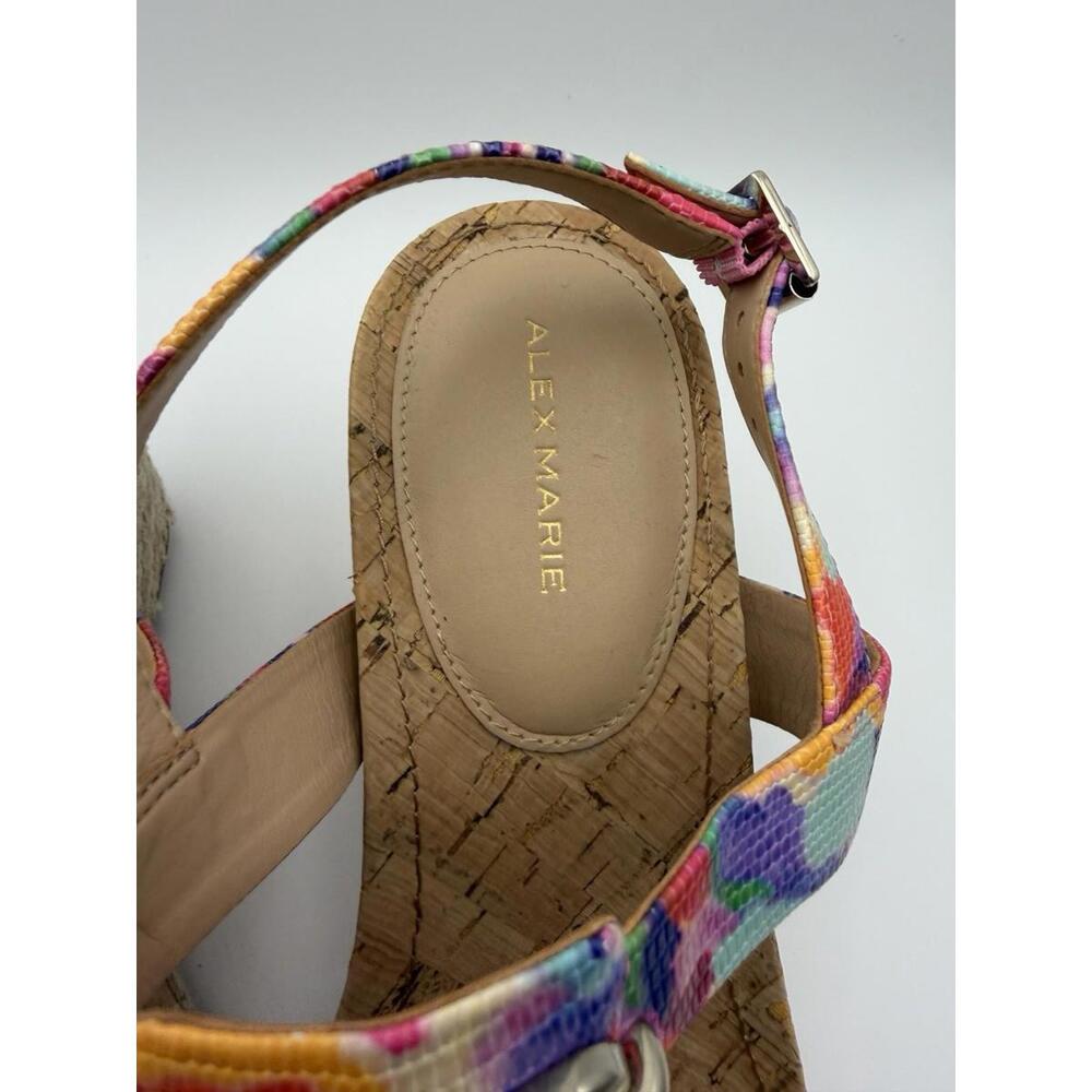 Alex Marie Women’s Colorful Cork Wedge Sandals‎ Size 10M Espadrille Platform - Picture 2 of 6